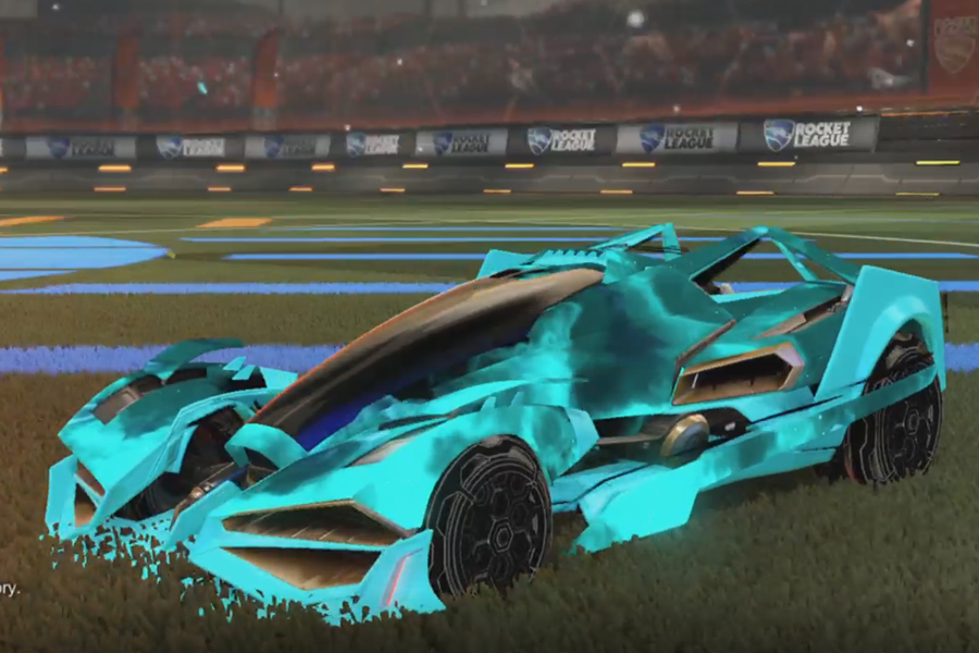 Rocket league Artemis GXT Sky Blue design with HNY: Inverted,Interstellar