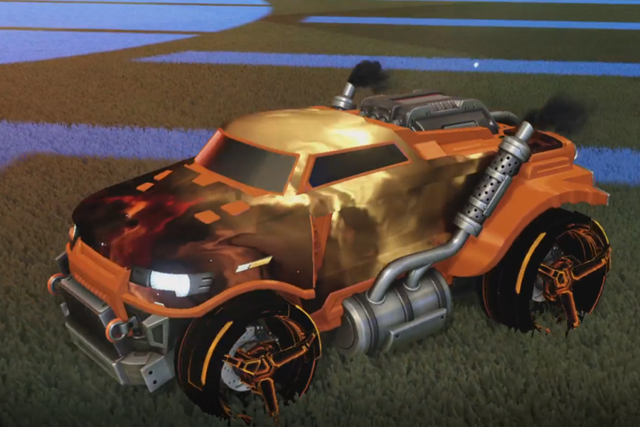 Rocket league Road Hog Burnt Sienna design with CNTCT-1: Infinite,Interstellar