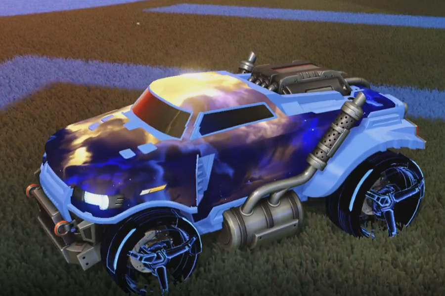 Rocket league Road Hog Cobalt design with CNTCT-1: Infinite,Interstellar