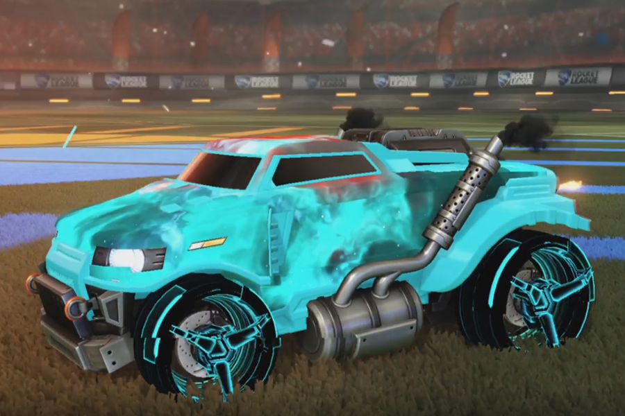 Rocket league Road Hog Sky Blue design with CNTCT-1: Infinite,Interstellar