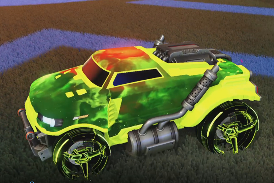 Rocket league Road Hog Lime design with CNTCT-1: Infinite,Interstellar