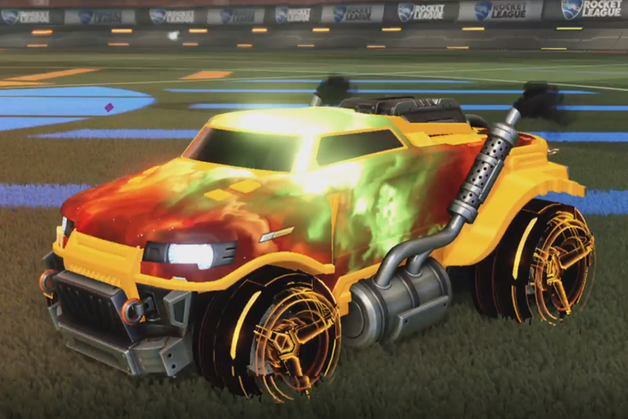 Rocket league Road Hog Orange design with CNTCT-1: Infinite,Interstellar