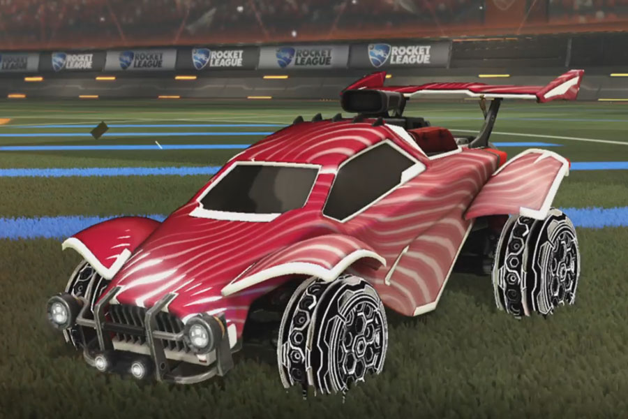 Rocket league Octane Titanium White design with HNY: Inverted,Z-Current