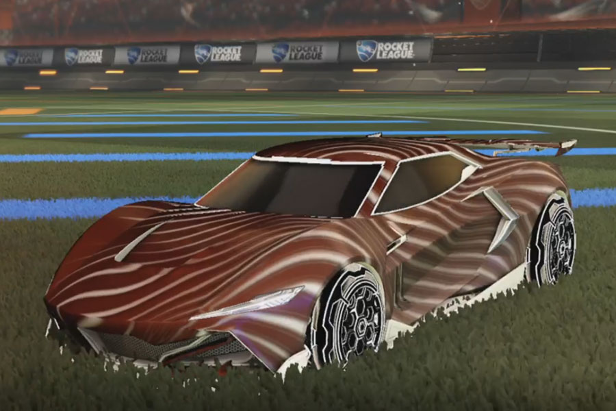 Rocket league Peregrine TT Titanium White design with HNY: Inverted,Z-Current