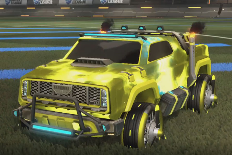 Rocket league Harbinger GXT Saffron design with Propeller,Interstellar