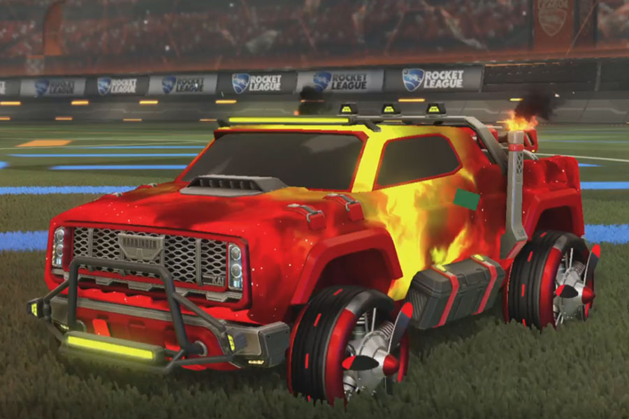 Rocket league Harbinger GXT Crimson design with Propeller,Interstellar