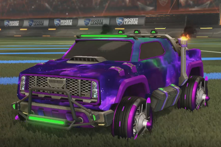 Rocket league Harbinger GXT Purple design with Propeller,Interstellar