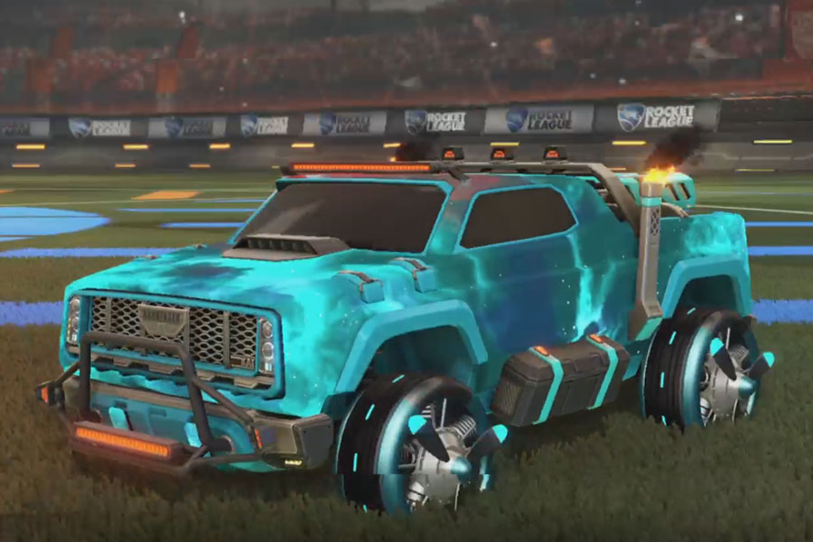 Rocket league Harbinger GXT Sky Blue design with Propeller,Interstellar