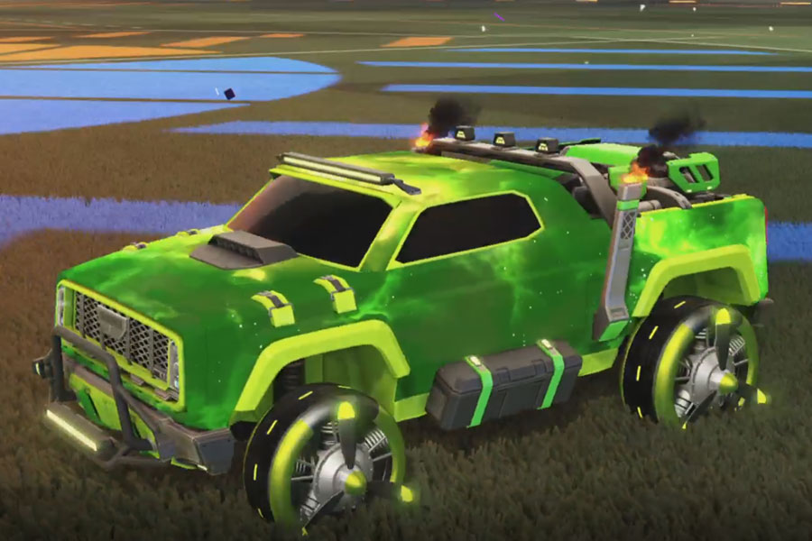 Rocket league Harbinger GXT Lime design with Propeller,Interstellar