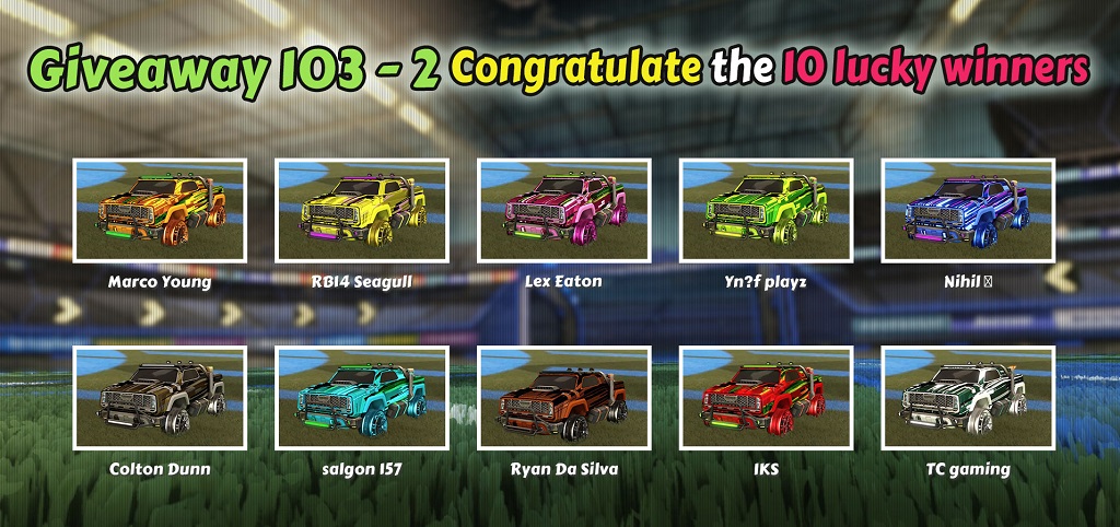 Rocket League 103-2 Giveaway 10 Winners - Rocketprices