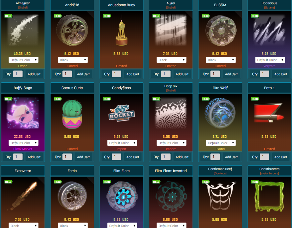 Rocket League Season 1 Series & Haunted Hallows Items - ROCKETPRICES