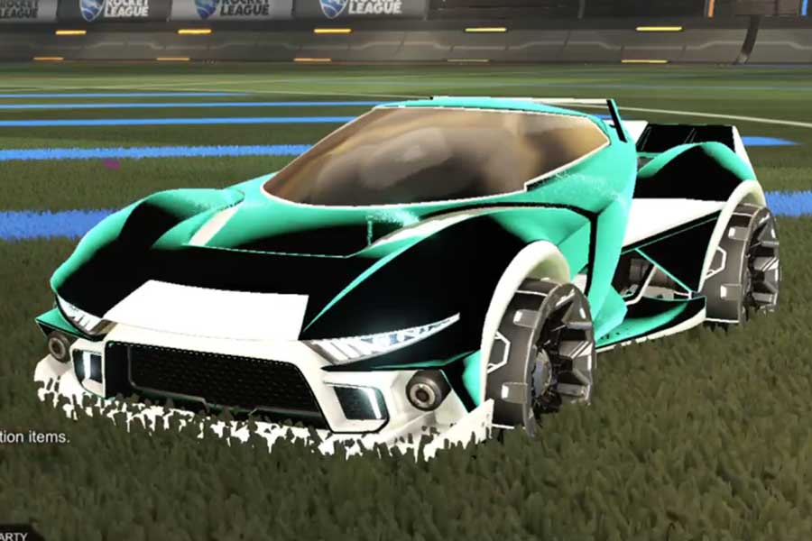 Rocket league Insidio Titanium White design with BLSSM,Stipple Gait