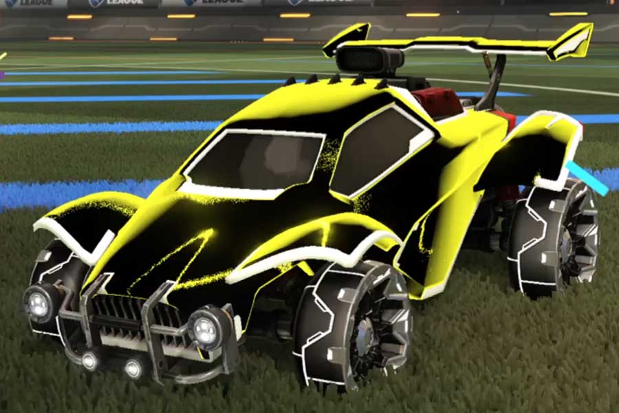 Rocket league Octane Titanium White design with BLSSM,Stipple Gait