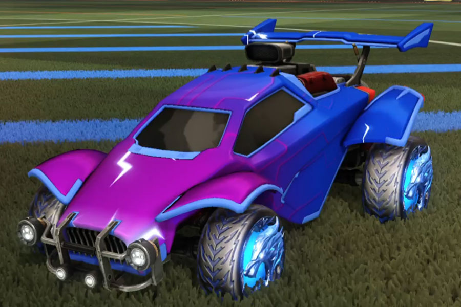 Rocket league Octane Cobalt design with Dire Wolf,Mainframe