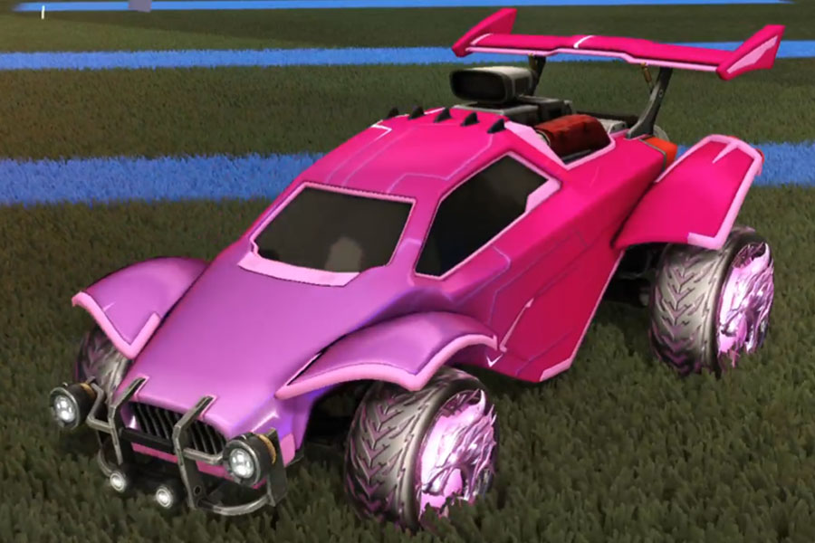 Rocket league Octane Pink design with Dire Wolf,Mainframe