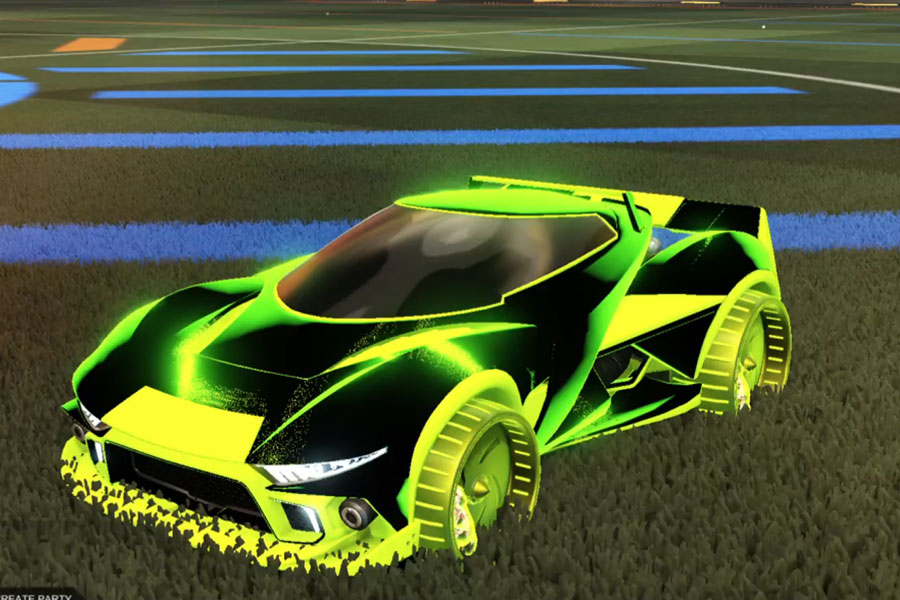 Rocket league Insidio Lime design with Hamster: Holographic,Stipple Gait