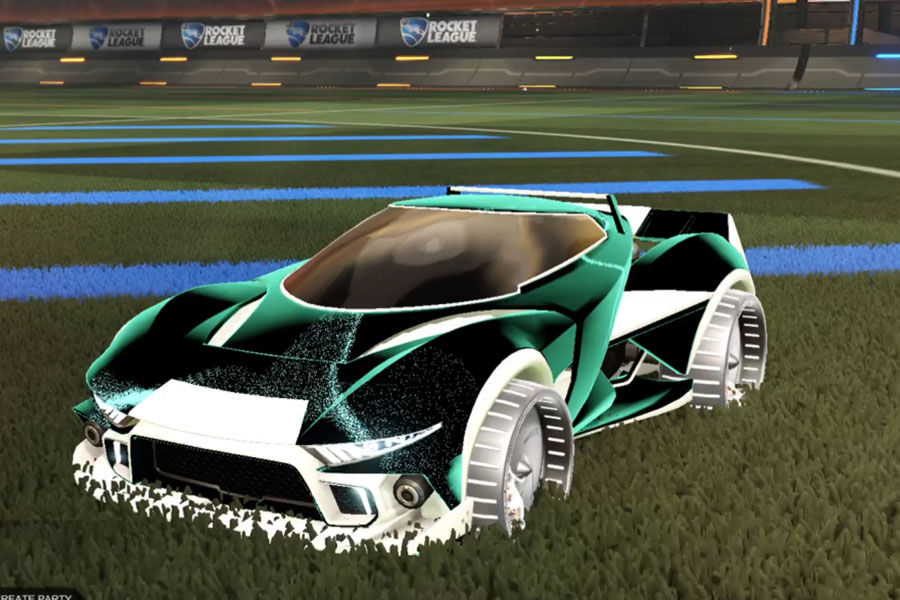 Rocket league Insidio Titanium White design with Hamster: Holographic,Stipple Gait