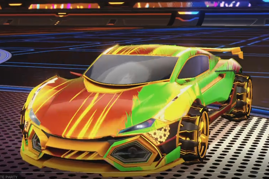 Rocket league R3MX Gmt Orange design with 3-Lobe: Infinite,Spatiotemporal