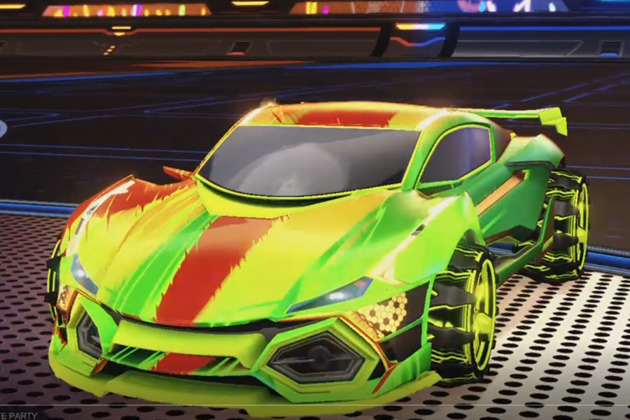 Rocket league R3MX Gmt Lime design with 3-Lobe: Infinite,Spatiotemporal