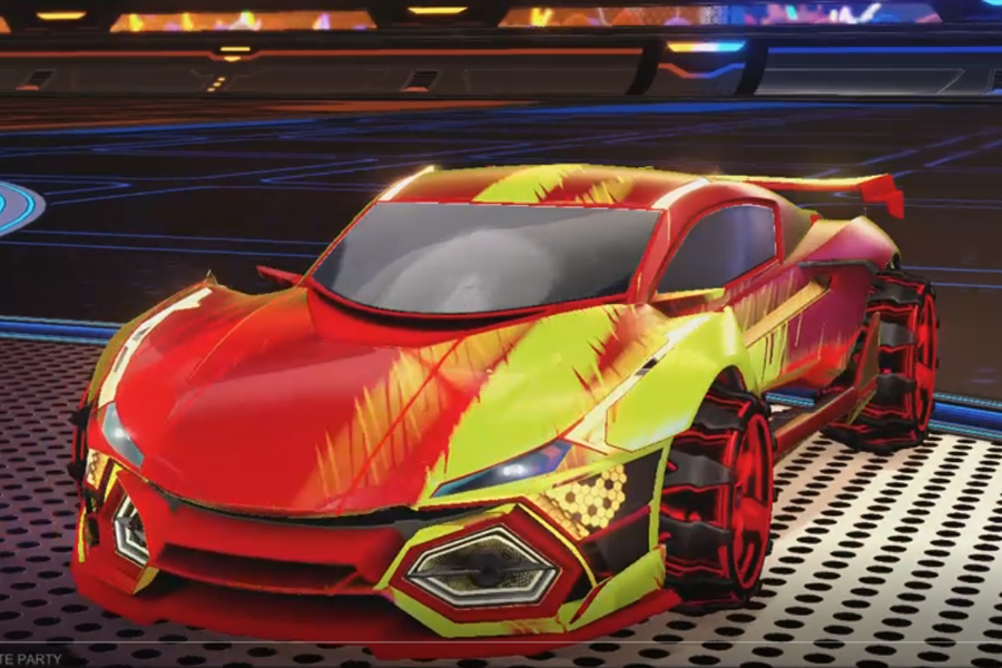 Rocket league R3MX Gmt Crimson design with 3-Lobe: Infinite,Spatiotemporal