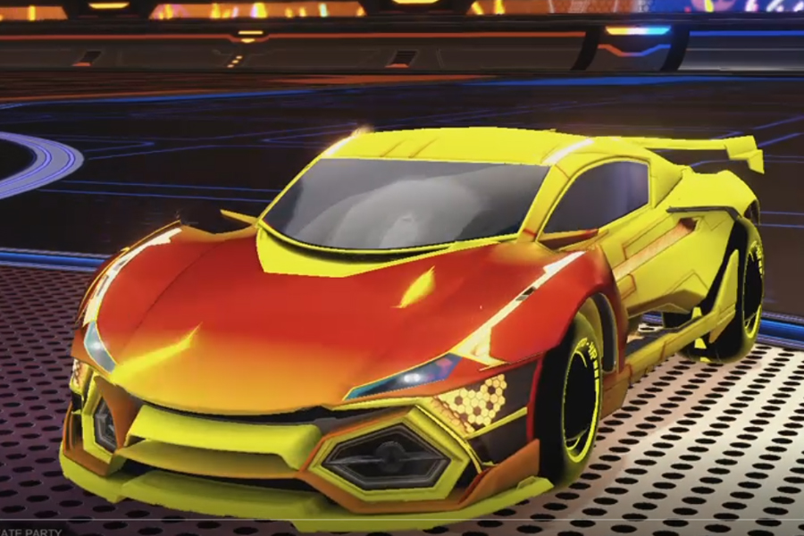 Rocket league R3MX GXT Saffron design with Esoto 4R: Inverted,Mainframe