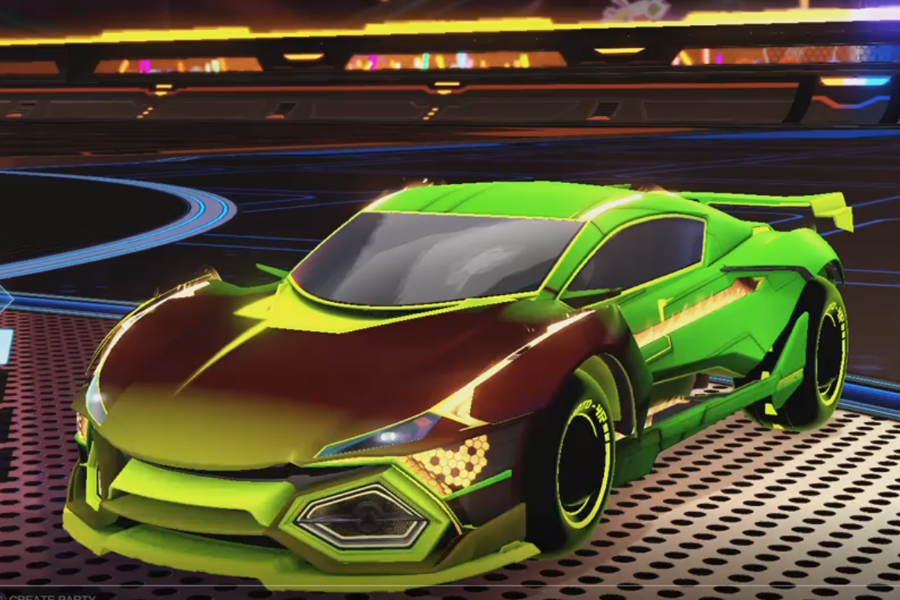 Rocket league R3MX GXT Lime design with Esoto 4R: Inverted,Mainframe