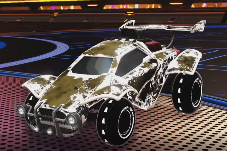 Rocket league Octane Titanium White design with Esoto 4R: Inverted,Fire God