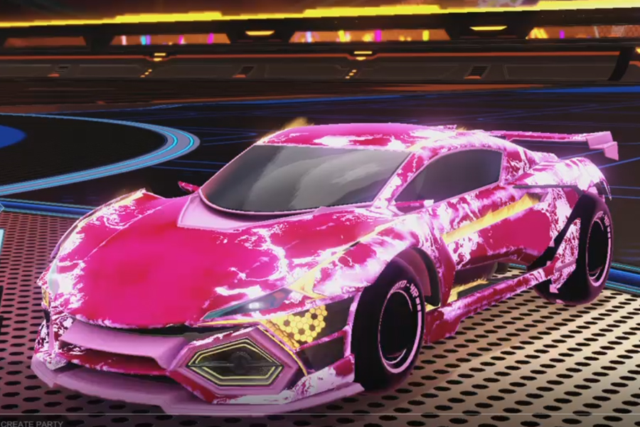 Rocket league R3MX GXT Pink design with Esoto 4R: Inverted,Fire God