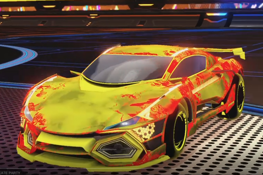 Rocket league R3MX GXT Saffron design with Esoto 4R: Inverted,Fire God