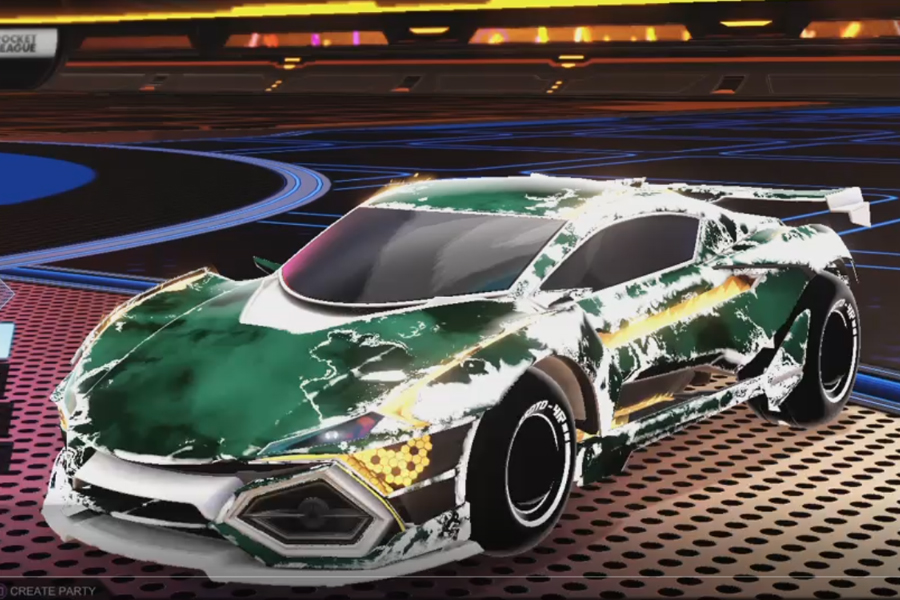 Rocket league R3MX GXT Titanium White design with Esoto 4R: Inverted,Fire God