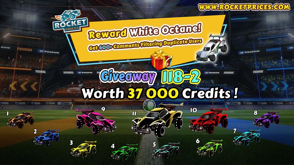 FREE Rocket League Items Giveaway 118-2 - Rocketprices