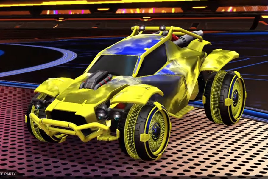 Rocket league Twinzer Saffron design with Parabolic,Interstellar