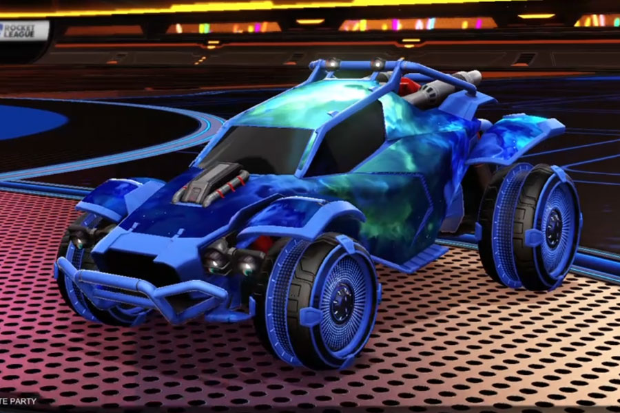 Rocket league Twinzer Cobalt design with Parabolic,Interstellar