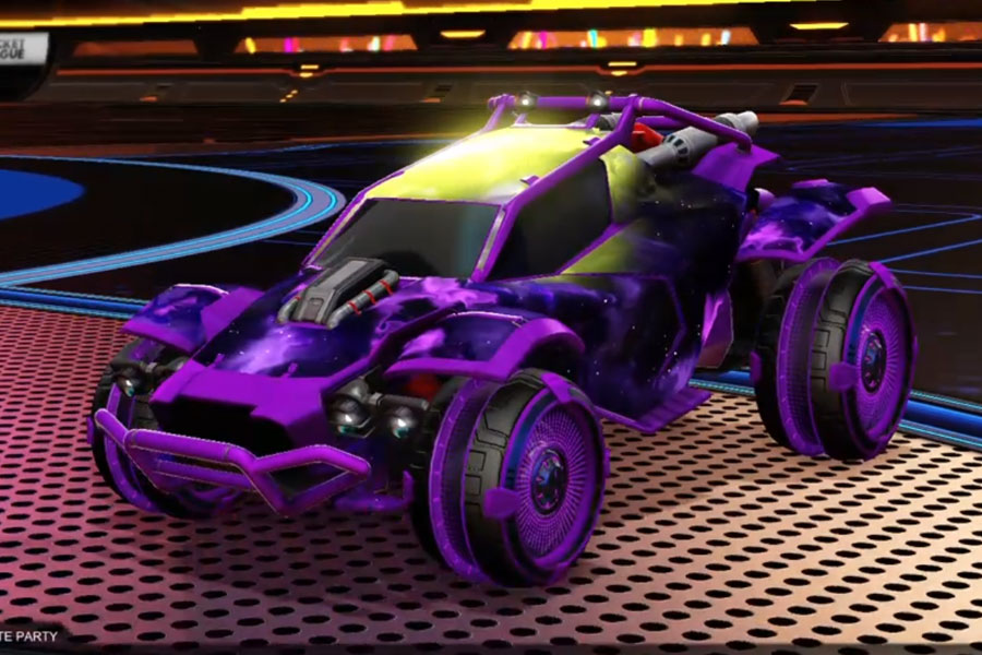 Rocket league Twinzer Purple design with Parabolic,Interstellar