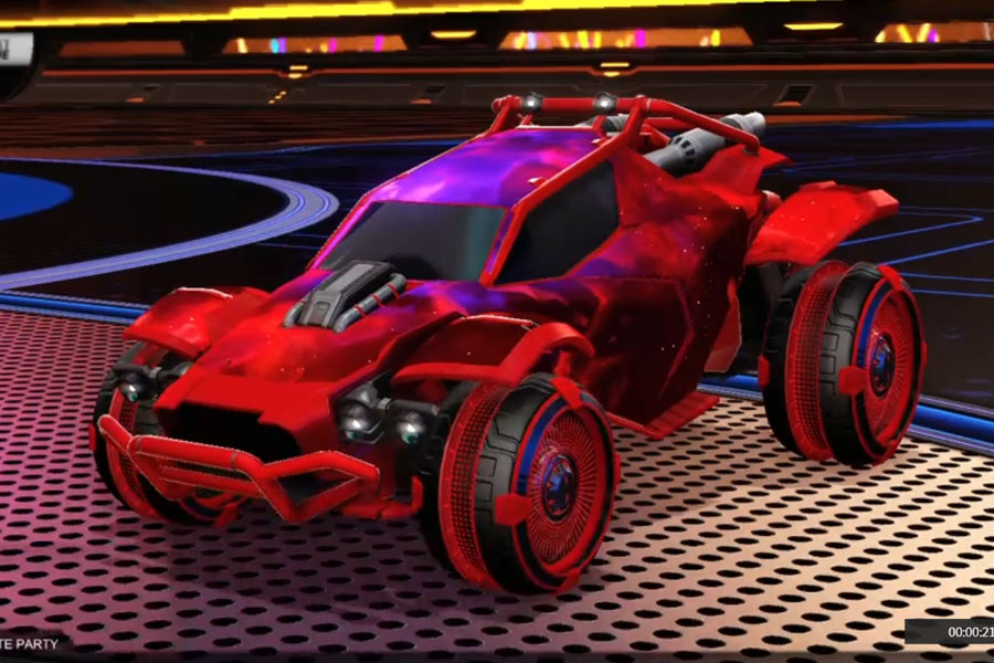 Rocket league Twinzer Crimson design with Parabolic,Interstellar