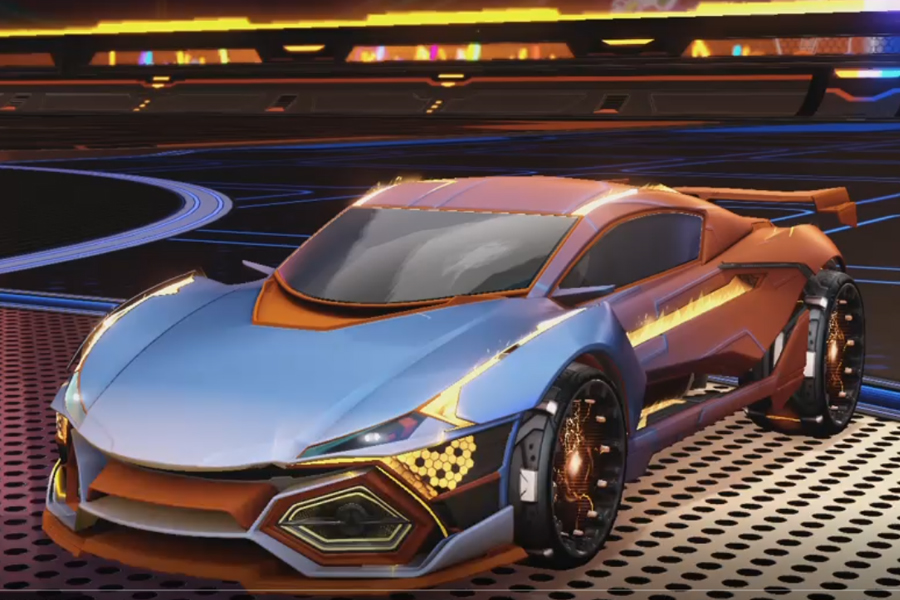 Rocket league R3MX GXT Burnt Sienna design with Reactor,Mainframe