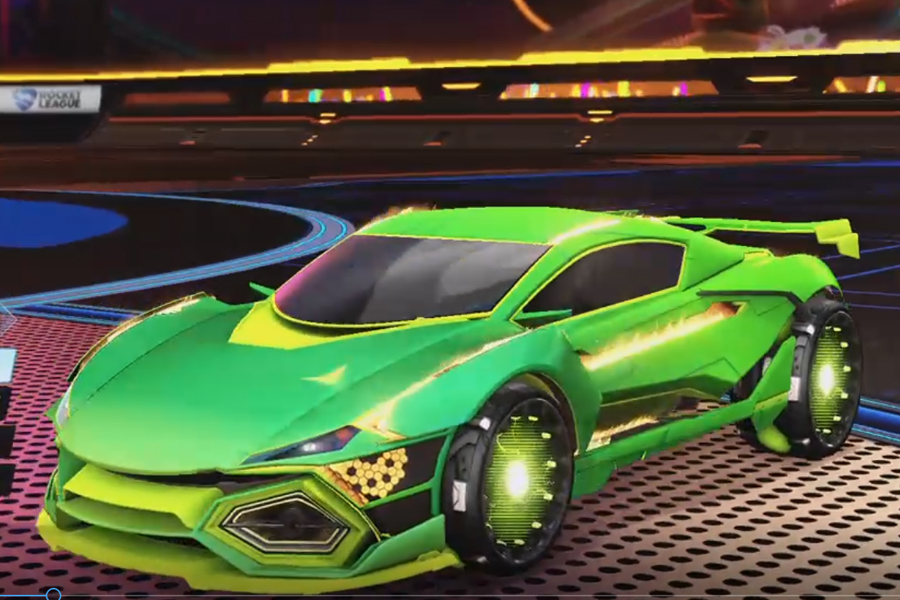 Rocket league R3MX GXT Lime design with Reactor,Mainframe