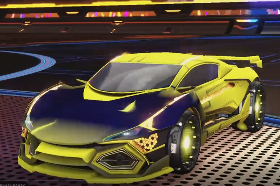 Rocket league R3MX GXT Saffron design with Reactor,Mainframe