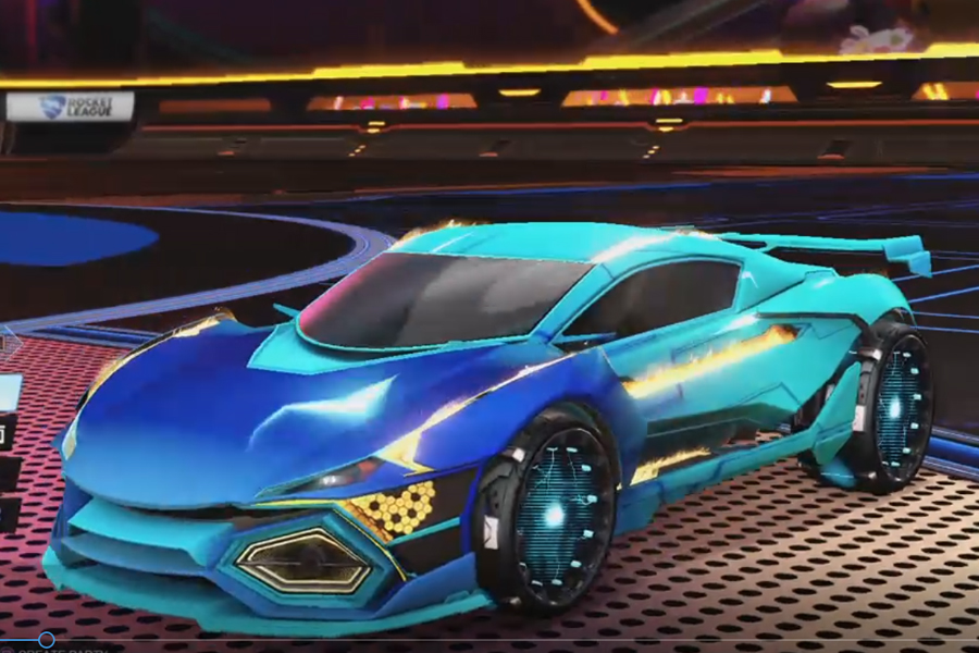 Rocket league R3MX GXT Sky Blue design with Reactor,Mainframe