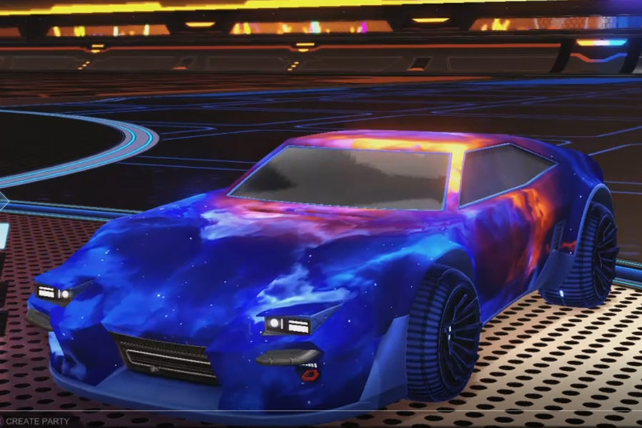 Rocket league Imperator DT5 Cobalt design with Polyergic: Inverted,Interstellar