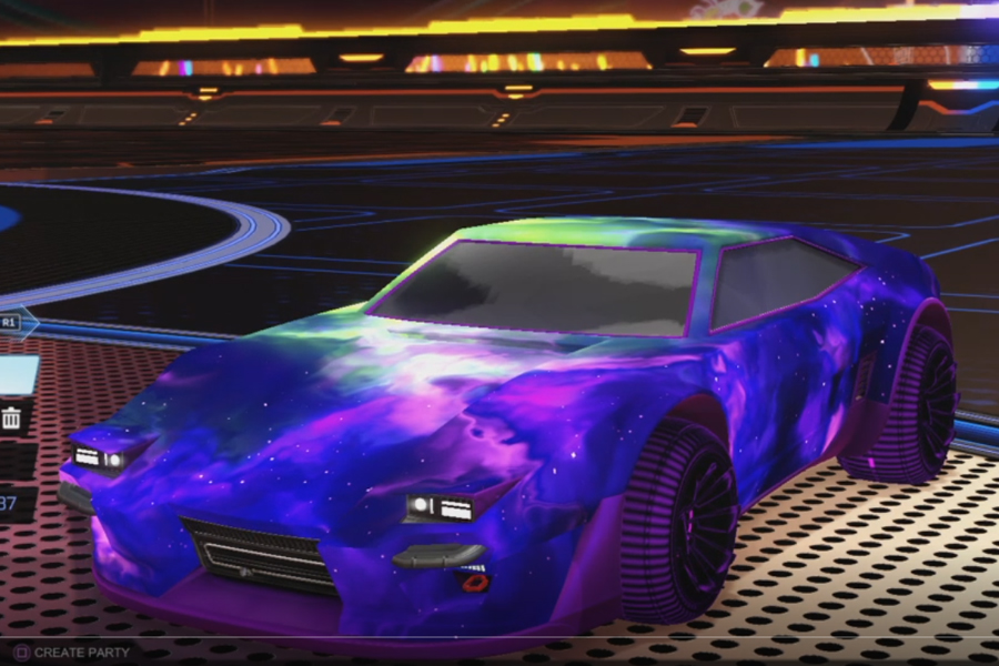 Rocket league Imperator DT5 Purple design with Polyergic: Inverted,Interstellar