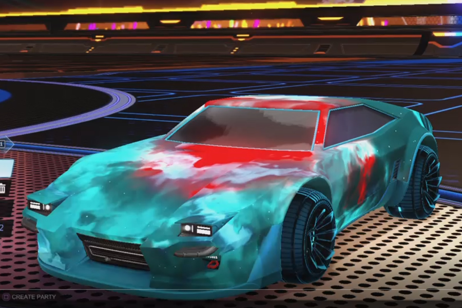 Rocket league Imperator DT5 Sky Blue design with Polyergic: Inverted,Interstellar