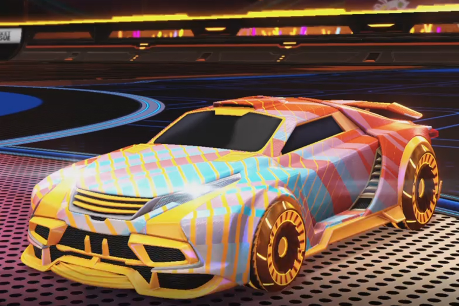 Rocket league Tygris Orange design with Asik,20XX