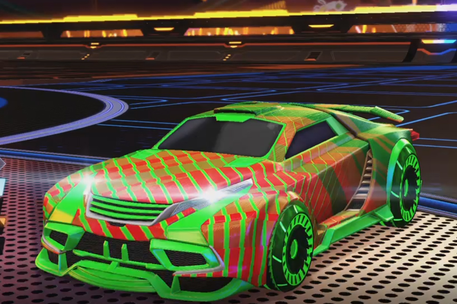 Rocket league Tygris Forest Green design with Asik,20XX
