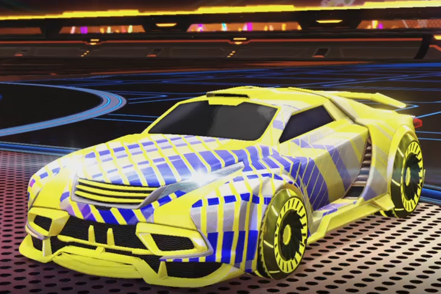 Rocket league Tygris Saffron design with Asik,20XX