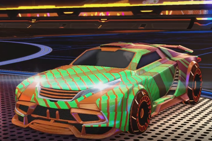 Rocket league Tygris Burnt Sienna design with Asik,20XX