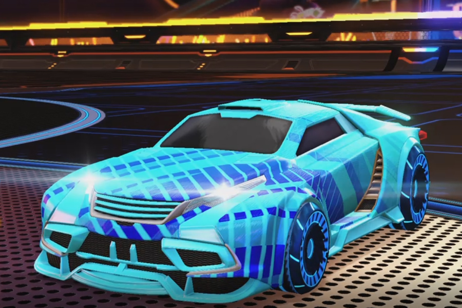 Rocket league Tygris Sky Blue design with Asik,20XX