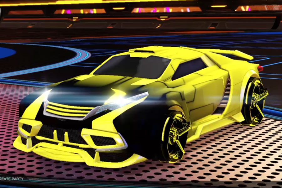 Rocket league Tygris Saffron design with CNTCT-1: Infinite,Mainframe