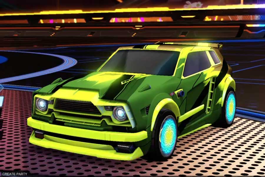 Rocket league Fennec Lime design with Zomba,Exalter