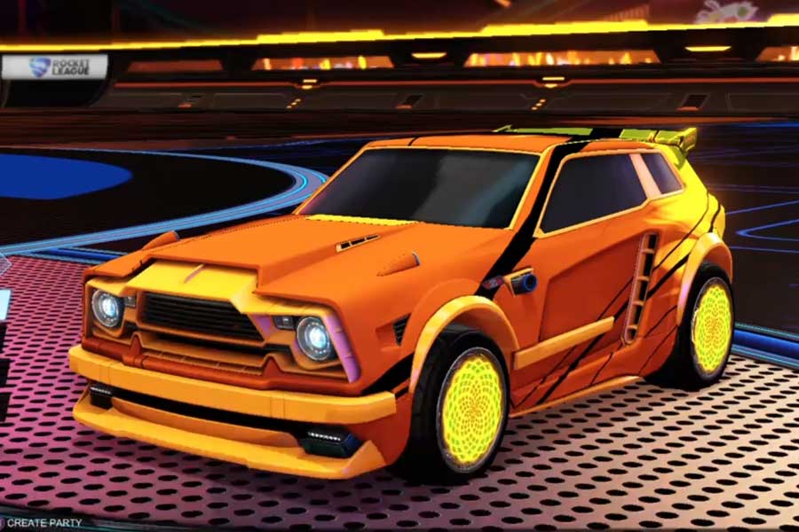 Rocket league Fennec Orange design with Zomba,Exalter